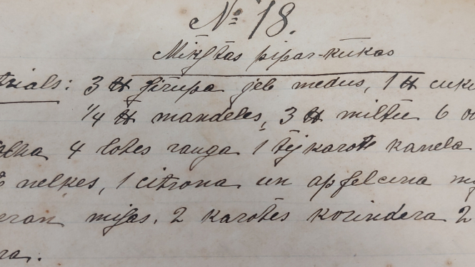 Mīkstā piparkūkas recepte 20 gadsimta sākumā